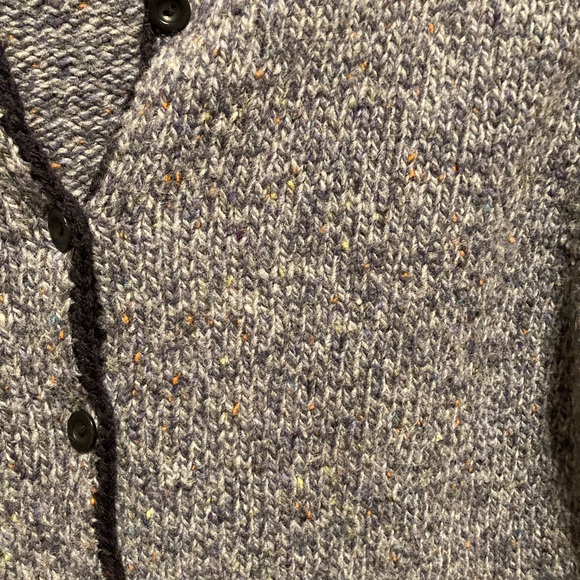 Talbots Grey & Black Wool Knitted Cardigan - Picture 11 of 12